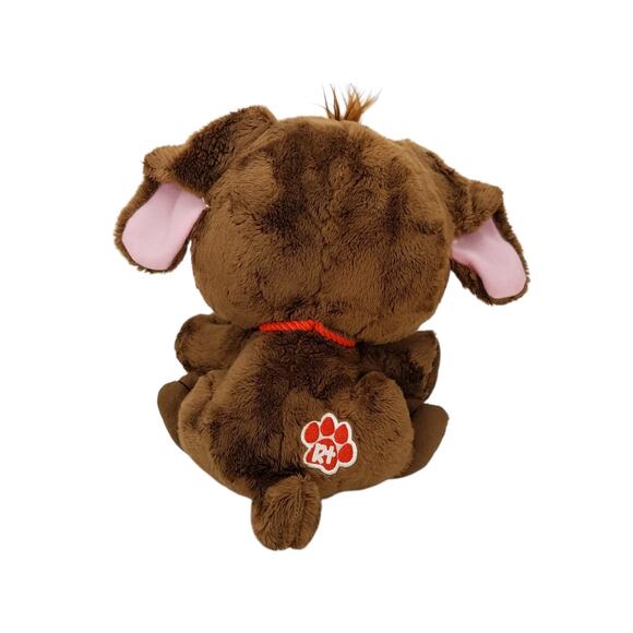 Little Tikes Rescue Tales Chocolate Lab Sad Dog Puppy Plush Red Collar - Picture 4 of 11